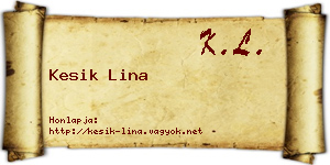 Kesik Lina névjegykártya